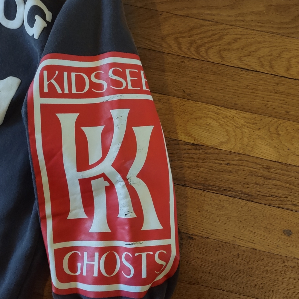 Kids See Ghosts Camp Flog Gnaw Hoodie Medium Grey Kanye Kid Cudi - Picture 7 of 8